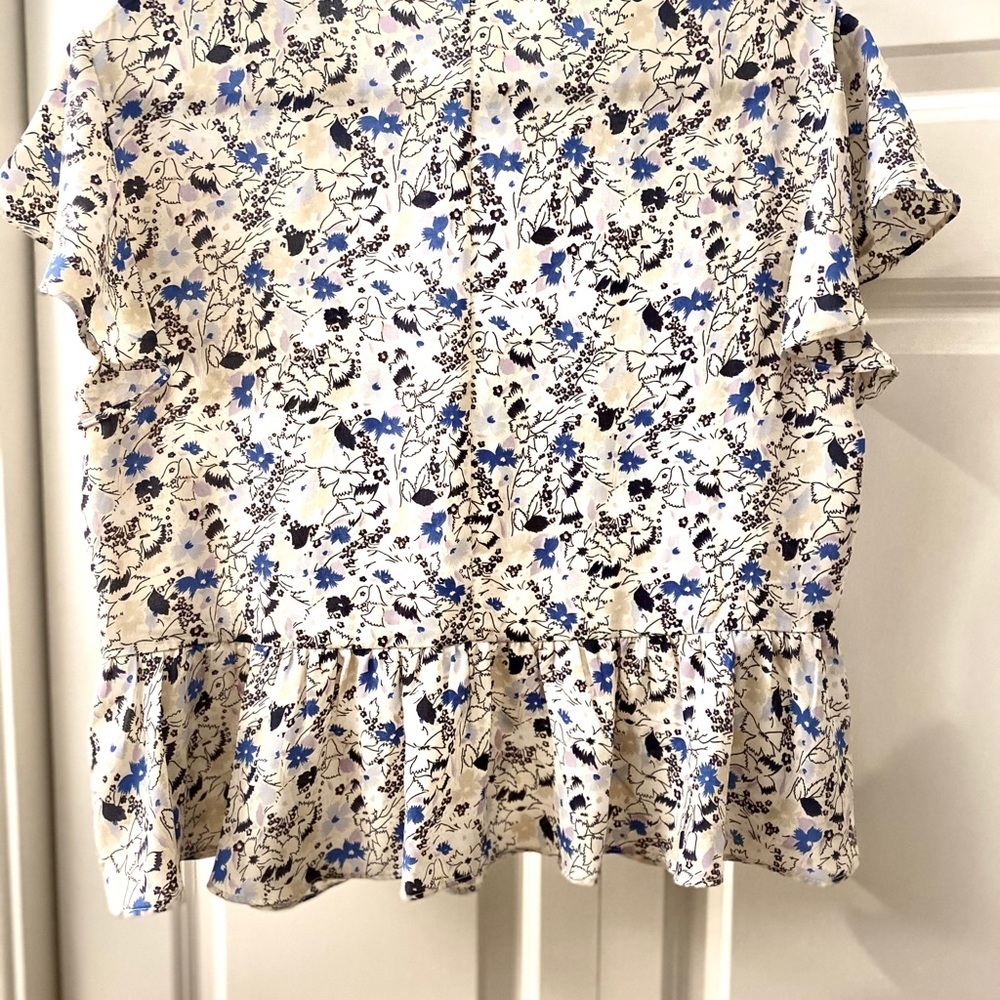 Gap | Tie Neck Flower Print Blouse - Picture 7 of 11